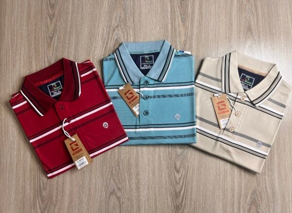 Premium 3 Pcs Stripe Polo Combo Pack 130