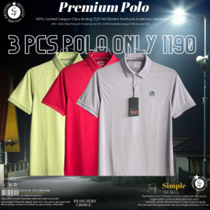 Premium 3 Pcs Solid Polo Combo Pack 105