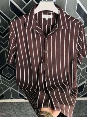 Exclusive Premium Fabrics Cuban Shirt Maroon