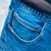 Premium Denim Cargo Pant Blue Light Wash