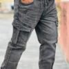 Premium Denim Cargo Pant Deep Ash Wash