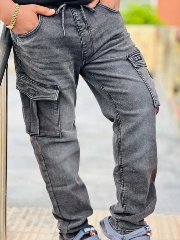 IMG_5590 Premium Denim Cargo Pant Deep Ash Wash