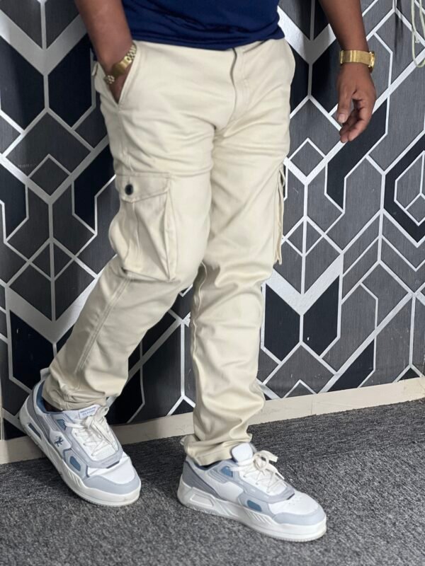 IMG_6002 Premium Casual Twill Cargo Pant Crea, (AC-507)