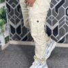 Premium Casual Twill Cargo Pant Crea, (AC-507)