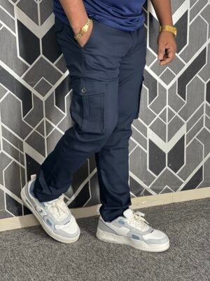 Premium Casual Twill Cargo Pant Dark Navy (AC-504)