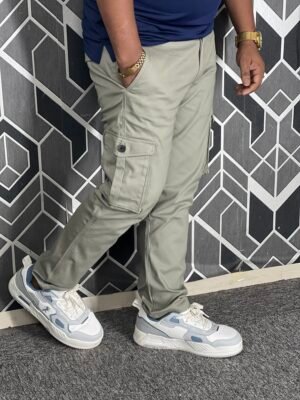 Premium Casual Twill Cargo Pant Dark Silver (AC-503)