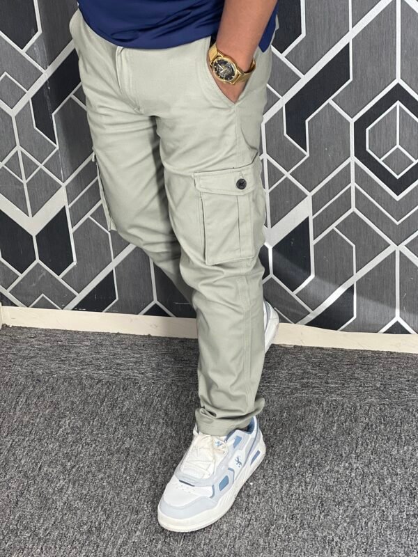 Premium Casual Twill Cargo Pant Dark Silver (AC-503)